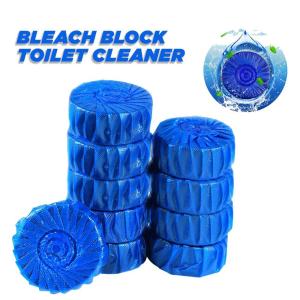 Automatic Bleach Toilet Bowl Cleaner Stain Remover Blue Tab Tablet Flush Deodorizes Toilet Deodorant