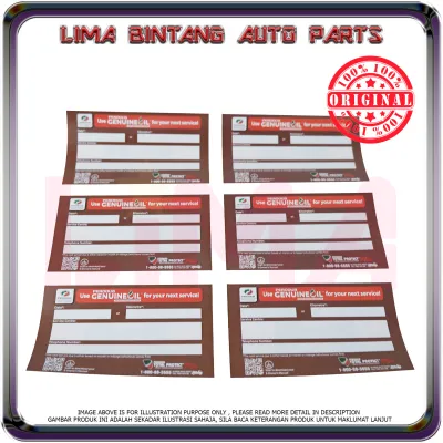 Car Maintenance Service Mileage Sticker Service Reminder Perodua *Original*