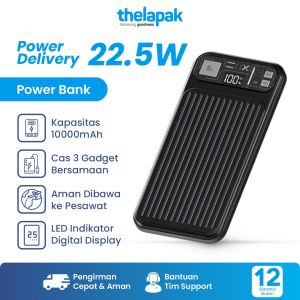 Remax RPP-125 Powerbank 10000mAh 22.5W + 20W LED Display Powerbank Fast Charging with Cable Garansi