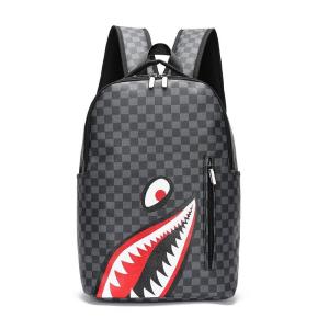 Mens Backpacks New Leisure Shark Backpack Business Large-capacity Campus High-value Bag Travel Bag