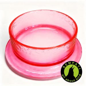SEMPATI Tempat Makan Minum Hamster Akrilik Emboss Premium Anti Semut Mangkok Hamster Sugar Glider Marmut Landak Mini Kucing Kitten Feeding Bowl Food Water Dish Cepuk Piring Wadah Pakan Tebal