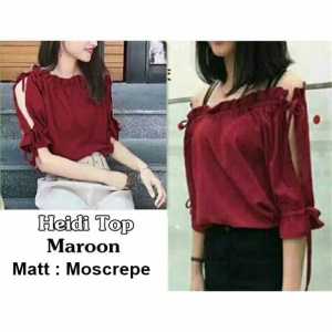 9 Shop Baju Wanita HEIDE Atasan Blouse Sabrina Terbaru Pakaian Perempuan Simple Casual Trendy Baju Remaja Dewasa Dress Usually Bisa COD bayar di tempat