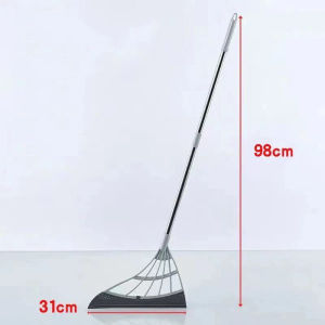 Rubber Broom Hand Push Sweeper Magic Broom Floor Wiper Squeegee for Floor Cleaning Floor Squeegee Sweeping Brush Pet Hair Broom