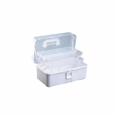 MD-C1050 Kotak Penyimpanan Kotak Obat 3 Tingkat Tool Box Kotak Jepit Rambut Storage Box Serbaguna