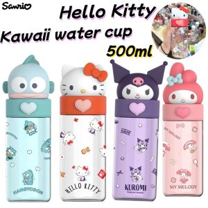 Hello Kitty Kuromi My Melody 500ml Character Space-themed Cup Cartoon Print Childrens Portable Plastic Drinking Cup Wholesale