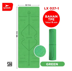 SPEEDS Matras Yoga Tebal Berkualitas Import Original Aerobic Anti slip TPE Original Impor 027-5