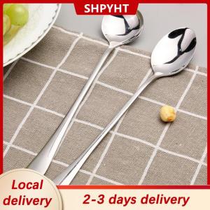 [COD] SHPYHT Local delivery Ship within 24 hours Long Handled Stainless Steel Coffee Spoon Ice Cream Dessert Tea Spoon For Picnic Kitchen Accessories Spoon Coffee Bean