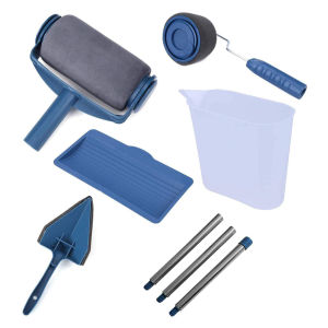 Paint Roller Brush Kit Wall Printing Brush Set with Sticks Paint Roller Pro Brush Office Room Decorate Runner Keimav