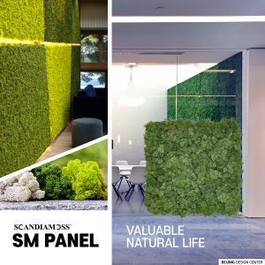 Moss Wall SCANDIAMOSS SM Panel Medium Green Color | Reindeer Moss Panels 12"X12" | Preserved Moss | Colorful Moss for Green Wall Art Wall Decor Arts and Crafts