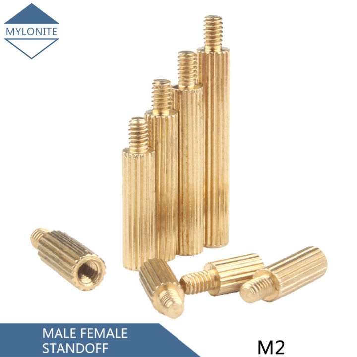 M2 Brass Round Standoff Knurled Cylindrical PCB Standoff Spacer