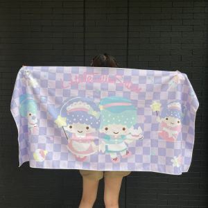 🧽ผ้าขนหนู ผ้าเช็ดตัว ลายการ์ตูน วัสดุเป็นผ้าไมโครไฟเบอร์  ดูดซับน้ำได้ดี น้ำหนักเบา แห้งเร็ว ผ้าขนหนู เช็ดตัว ขนาดนุ่งอาบน้ำได้ ใช้พกพาสะดวก ทำความสะอาดคราบออกง่าย ขนาด 160*70 cm. (ไซส์ฝรั่ง)