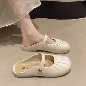 2025 new Korean style of Baotou half-slipper for women lazy persons beach one-step soft-soled casual slipper