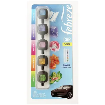 Set Nước Hoa Xe Hơi Cao Cấp Febreze Car Kẹp Cửa Gió Điều Hoa Xe Hơi [ 2ml / cái Set 5 cái ]