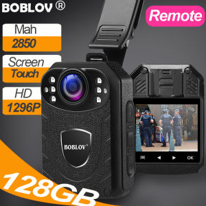 Boblov Kj21 Pro Cơ Thể Mini Body Action Police Camera Mặc Hành động thể thao Cảnh Sát Máy Ảnh HD 1296P 128GB Với nhìn trong đêm 2850MAh 11H DVR Máy ghi âm ghi hình Bodycam Máy Quay Phim Actioncam Xe Máy Dash Cam Cho Vlogging