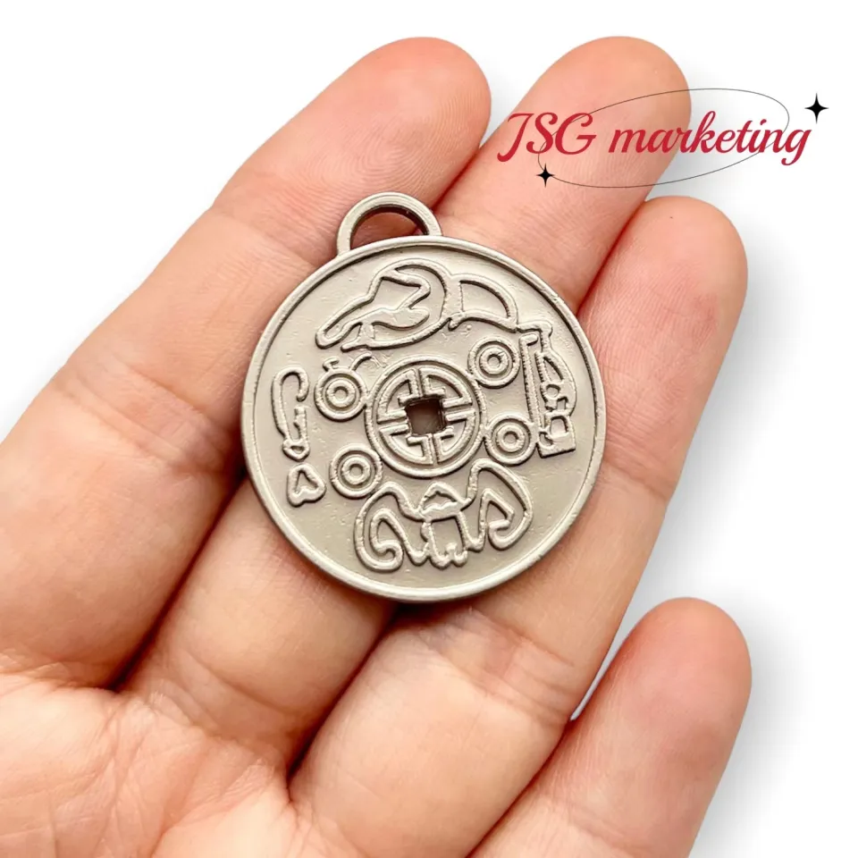 thumbnail image 2 of Bijoux De Ja Feng Shui Attract Wealth Good Luck Money Amulet Coin Medal Pendant Adjustable Cord Necklace 16 2 of 13