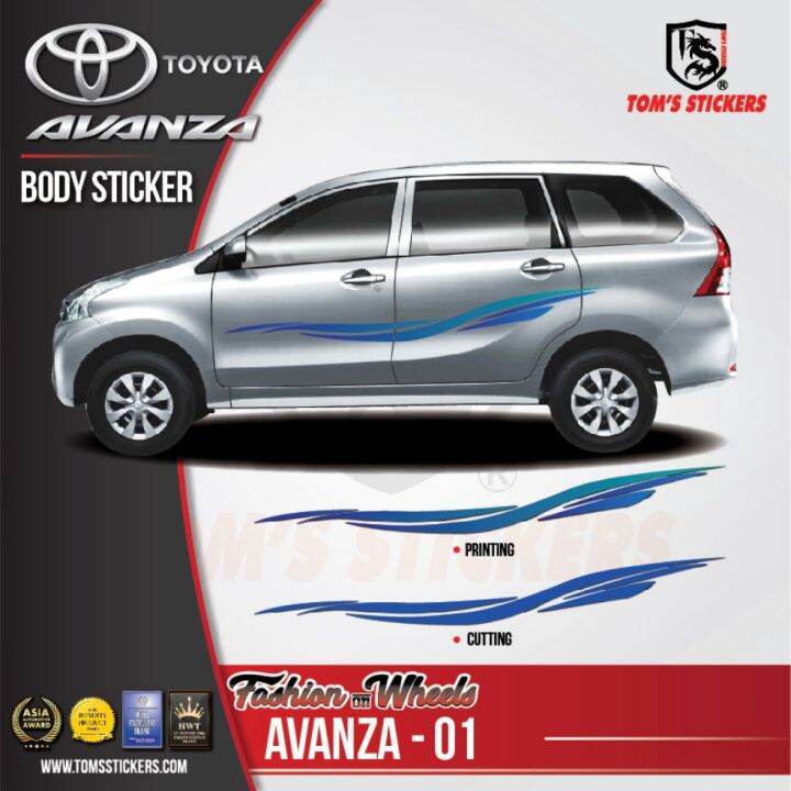 🎯 COLOUR PLOTTING/CUTTING TOYOTA AVANZA CAR BODY STICKERS SET AVANZA ...