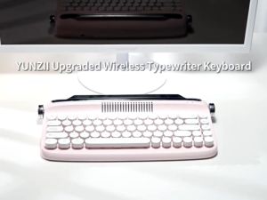 ACTTO B303 Wireless Bluetooth Keyboard Retro Typewriter Keyboard Mini Multi Pairing Korean Keyboard for Tablet iPad Phone Portable Keyboard