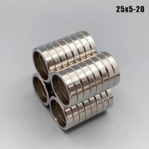 25X5-20mm Nam châm vòng lỗ tròn 25*5-20mm Phụ kiện 25*5 lỗ 20 Tủ lạnh Văn phòng Thủ công DIY Bếp Bảng trắng 2/5/10/20/50 cái