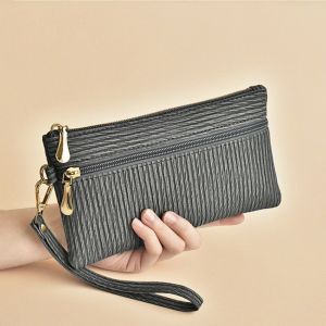 CASUALTY FASTEN20EN6 Zipper Long Wallets Multifunctional Large Capacity Money Pouch Simple Clutch Bags Women