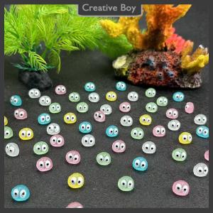 [Creative] 10Pcs Luminous Briquettes Elfs Black Ball Sprite Duck Figurine Home Decor Glowing Miniature Fairy Garden Decoration Accessories