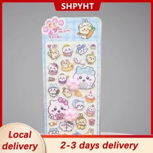 [COD] SHPYHT Local delivery Ship within 24 hours 1Pcs Kawaii Chiikawa Animal Soft Cats Paw 3D Decor Stickers DIY Laptop Scrapbook Phone Case Decor Decals Decompression Gifts