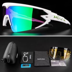 Kacamata Sepeda Kapvoe SHARKS PKE9010-1LENS Sunglasses Polarized Lens Kaca Mata Model Hiu Sport Olahraga Running Gowes Cycling Bersepeda Anti UV Outdoor