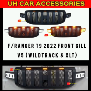 FORD RANGER T9 2022 2023 2024 XLT WILDTRAK V5 LED FRONT GRILLE GRILL