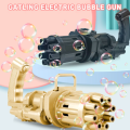 Electric Automatic Gatling Bubble Blower Gun Toy 8 Holes Electric Bubble Gun Machine For Outdoor Toy for Kids. 