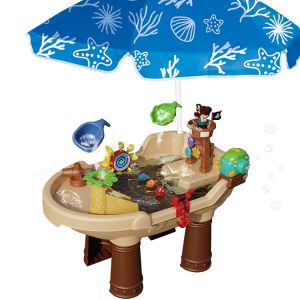 Spill & Splash Seaway Water Table | Kids Dual-Level Water Play Table with Umbrella