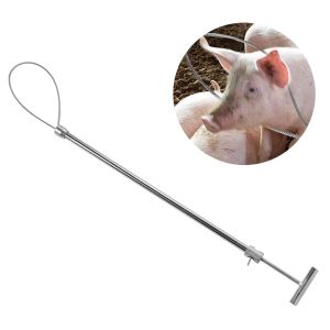 Pig Holder Hog Catcher Pole Stainless Steel Animal Holder Catcher Tool For Pig Dog Farm Equipment