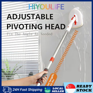 SG Rotating Tile Stretchable Pole Scrubber Brush Long Handle Stiff Bristle bathroom Scrubber Windows
