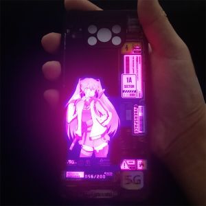 เคสโทรศัพท์ไฟ LED สำหรับ Xiaomi Mi 12 12T 11 Lite เคสเรืองแสงลายอะนิเมะพิเศษสำหรับ X4 X3 Poco F3 F4 GT Redmi Note10 Pro เกม K40