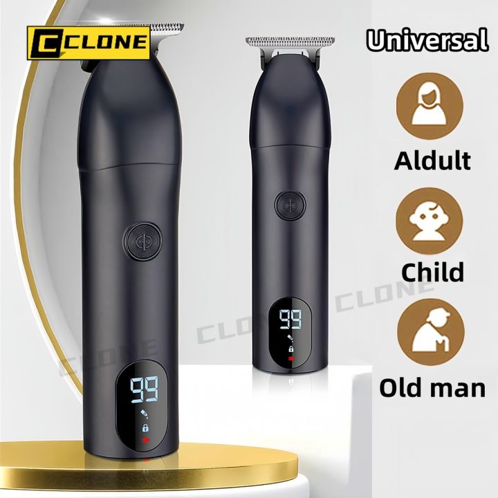 Barber Hair Trimmer Wireless Charging Electric LCD Display Salon Razor