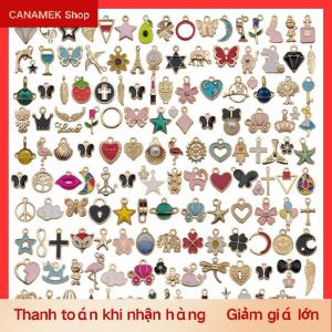 CS Mặt dây chuyền hạt charm tráng men hình hoa động vật tự làm vòng tay trang sức thủ công