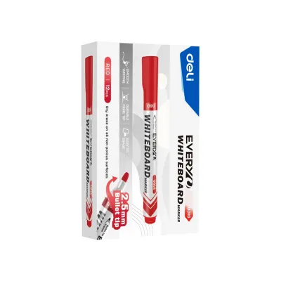 Deli U016 Bullet Tip Whiteboard Marker 2.5mm 12pcs/box