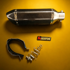 Rusi RFi stainless elbow on Akrapovic 370mm with Silencer