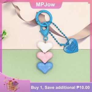 【MPJow】 Stacked Love Keychain Girl Headphone Box Pendant Backpack Accessories Key Ring Gift Mobile Phone Pendant Love Car Keychain Cute