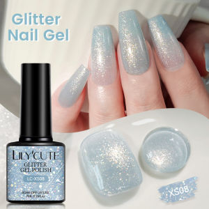LILYCUTE 7ml Glitter Nail Gel Polish Shining Sequins Nail Art Varnish UV LED Soak off Supplies Manicure