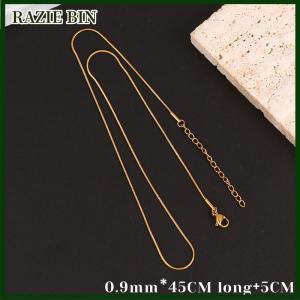 RAZIE BIN Color Chains Stainless Steel Snake Chains Necklace Twist Rope Jewelry Women Long Chains Accessories