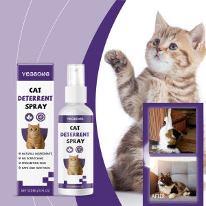 YEGBONG Cat Deterrent Spray Indoor and outdoor potted plants to prevent cat scratching and random urination daily household repellent spray Pet behavior guidance spray furniture protection multi-pet families plant formula