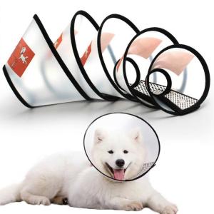CLARON Chống liếm Chống cắn Sức khỏe chó mèo Vỏ bảo vệ Cổ áo bảo vệ vật nuôi Cổ áo thời Elizabeth Phục hồi hình nón cổ