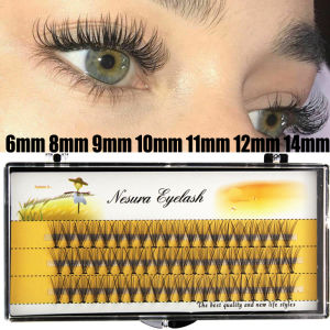 Woolove bó Lông mi giả dạng sợi 60 chiếc. Cọ trang điểm đen xoăn tự nhiên ghép dụng cụ làm đẹp cho nối dài lông mi giả