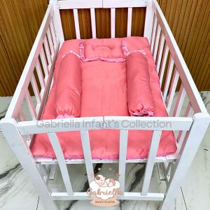 5in1 Plain Crib Set Mattress for Newborn Baby Canadian Cotton with FREE Gift Crib not included | Gabriella Infants Collection