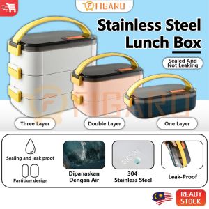 Figaro Household Bento Box Food Container Food Carrier Thermal Lunch Box Bekas Makanan Tahan Panas 保溫飯盒 不銹鋼 Thermo Container Fridge Containers - Lazada