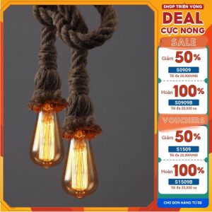 Đui dây thừng thả trần trang trí 2 đầu 1m chuôi dây đèn thả trần tết thừng bên đẹp decor quán cà phê trà sữa - 08520054