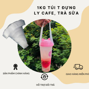 1KG Túi Chữ T Đựng Ly Cafe Trà Sữa