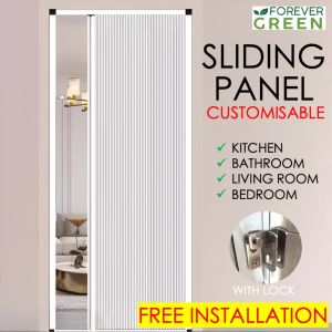 SG FOREVERGREEN | Custom Sliding Door Divider Partition Privacy Screen Honeycomb Door for Bedroom Bathroom Kitchen