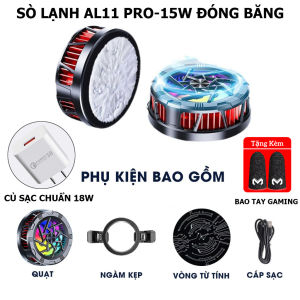 Quạt Tản Nhiệt Sò Lạnh AL11 PRO - Công Suất 15W Đóng Băng Cực Nhanh Có 2 Chế Độ Làm Mát