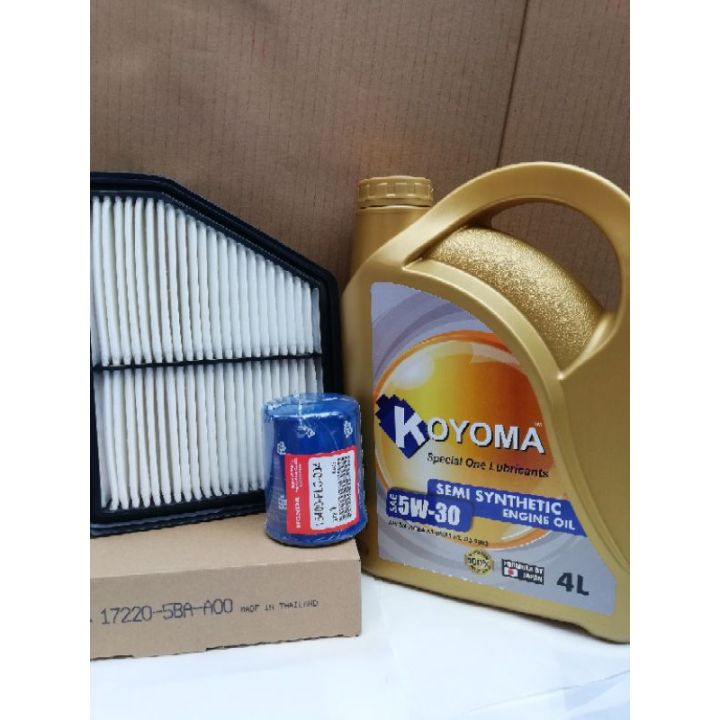HONDA CIVIC 1.8 TEA 2017y AIR FILTER + OIL FILTER + KOYOMA 5W30 SEMI