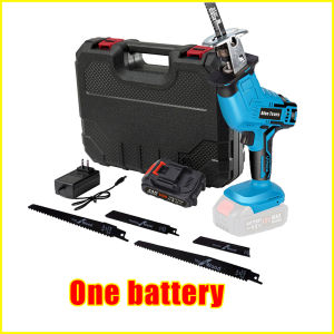 เลื่อยชักใบไร้ เลื่อยชักคอตรงไร้สาย เลื่อยคอตรง เลื่อยชักคอตรง เลื่อยชักใบไร้สาย เลื่อยไฟฟ้า แบบชัก  ไร้สาย เลื่อยคอตรง （ฟรี!!ใบเลื่อย 4 ใบ และพร้อมกล่องเก็บ） มีปุ่ม เซฟตี้ล็อก ต้องกดปุ่มปลดล็อกก่อน ตัวเครื่องจึงจะทำงาน